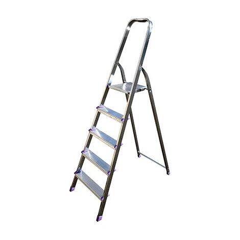 Scala domestica in alluminio a 7 gradini - altezza al piano 1,54 m
