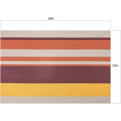 Set De Table Antidérapant - Pvc Résistant À La Chaleur Jusqu'à 85 °C - Pour Salle À Manger Et Professionnel - 45 X 30 Cm - Lot De 8 (1/5)