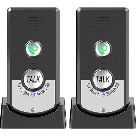 Lot De 2 Interphones Sans Fil Pour La Maison, Appelant Bidirectionnel, Interphone Vocal Portable Sans Fil Ultra Longue Distance Pour Personnes aGéEs, Communication De PièCe à PièCe,Sonnerie D'Appel TR (1/5)
