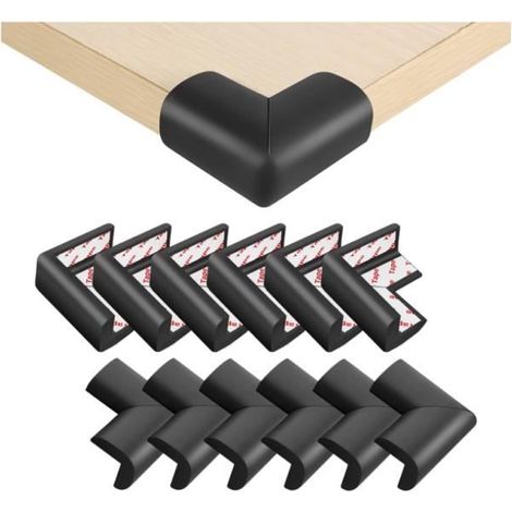 Coin de Table Protection ,12 Pièces Protection Angle Meuble, Pré-adhésif Protege Coin De Table Bebe en Caoutchouc, pour Les Tables, (1/4)