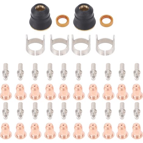 Ensemble de consommables de torche de coupe IPT40, pointe d'électrode, buses, coupelles de bouclier, Guide de support pour CUT 55DS Pro 65DS, 48 pièces (1/5)