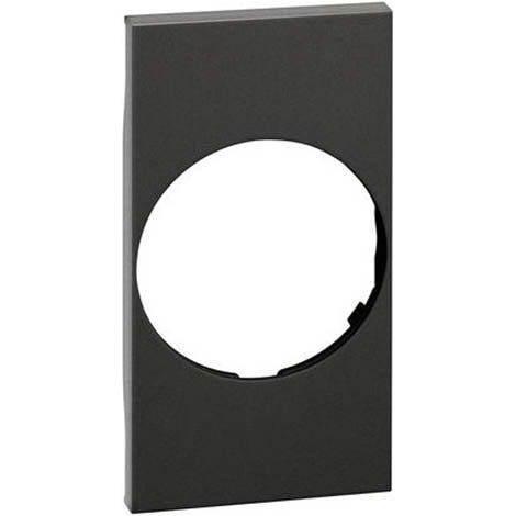 Bticino Living Now Abdeckung für ausziehbare Taschenlampe 2 Module Schwarz KG04 (1/2)