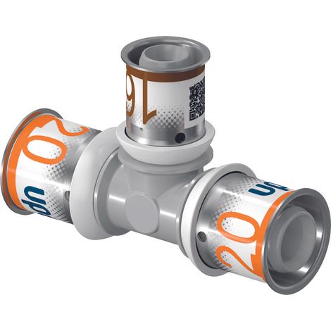 UPONOR RACCORD EN T RÉDUIT 20 X 16 X 20 S-PRESS PLUS PPSU 1039950 EN PLASTIQUE (1/4)