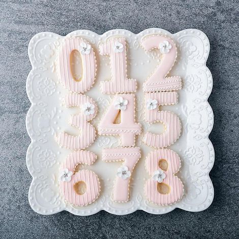 Moule à gâteau en forme de chiffres de 0 à 8, pour fondant, chocolat, biscuits, etc. (1/4)