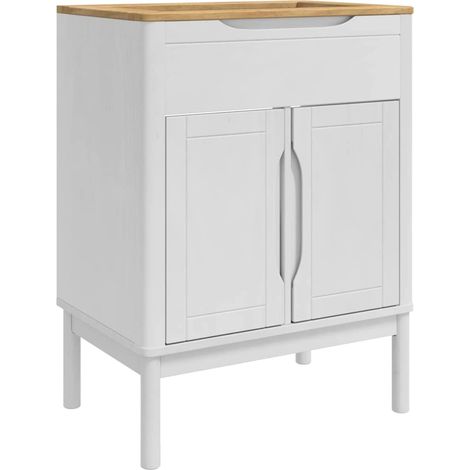 Bathroom Sink Cabinet with Shelf FLORO White 60 x 40 x 80 cm vidaXL