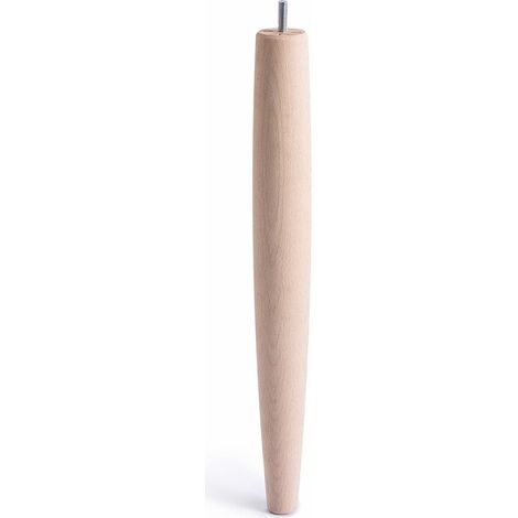 Pata de Madera para Muebles Estilo Funcional Fabricado en Haya Acabado en Crudo Proyectos de Restauración DIY Bricolaje Medidas 4646400 mm Altura: 40 cm Fácil Instalación Atornillado 1 Unidad