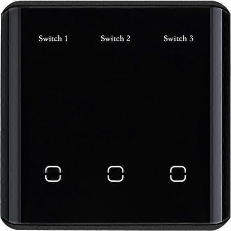 TUYA Smart ZigBee 3.0 Funk-Touchschalter mit LED-Anzeige und EU-Stecker, Schwarz (1/5)