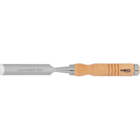 Cincel de 24 mm, acero al cromo-molibdeno, mango de madera. (1/5)