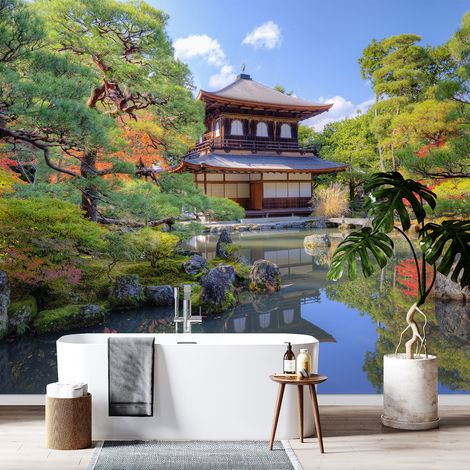 Papier peint panoramique - Temple japonais - 130 cm x 87 cm (1/4)