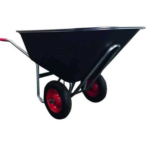 carriola da giardino in acciaio zincato con 2 ruote 240 lt (1/6)
