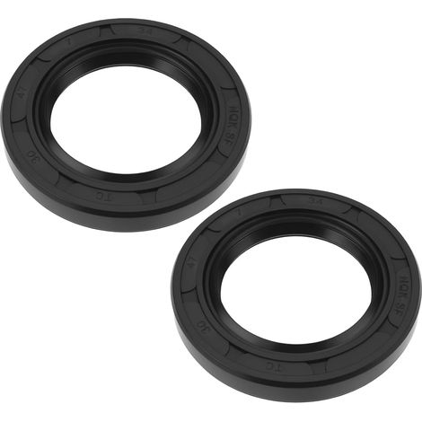 2 Pcs Metric TC Shaft Oil Seal Double Lip Rubber Seal for Sealed Bearings Machinery Hydraulic Automotive Equipment 30x47x7mm Black (1/5)