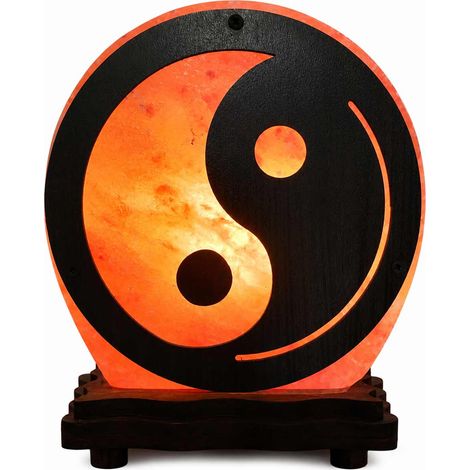 Lampe ronde Yin Yang en Sel de lHimalaya