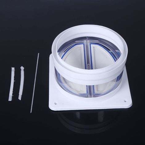 Clapet anti-retour transparent à double porte pour conduit de fumée public, clapet anti-retour à joint silicone, clapet anti-retour anti-odeurs pour hotte aspirante