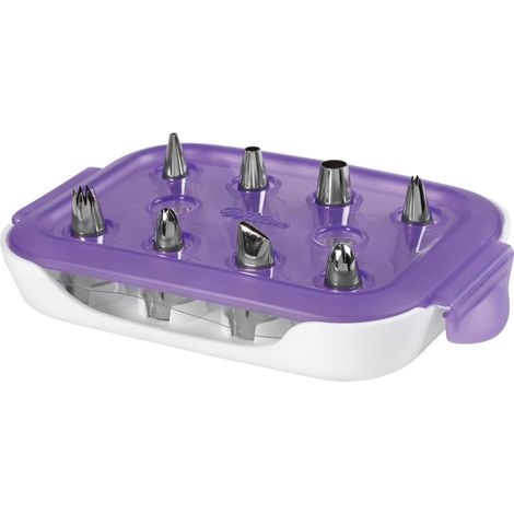 Wilton Beccucci in Acciaio Inox Starter Set/9, Beccucci sac a Poche, Piping Tip Riutilizzabile per Decorare Torte, Cupcake, Biscotti, Pasticcini - Set/ (1/5)