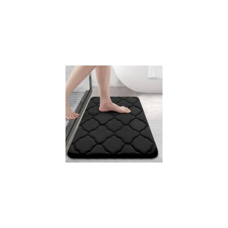 Alfombrilla de baño de espuma viscoelástica, 40 x 60 cm, ultrasuave y absorbente, antideslizante y cómoda, lavable a máquina, apta para suelos de baño, bañeras, duchas y más - Crezuo