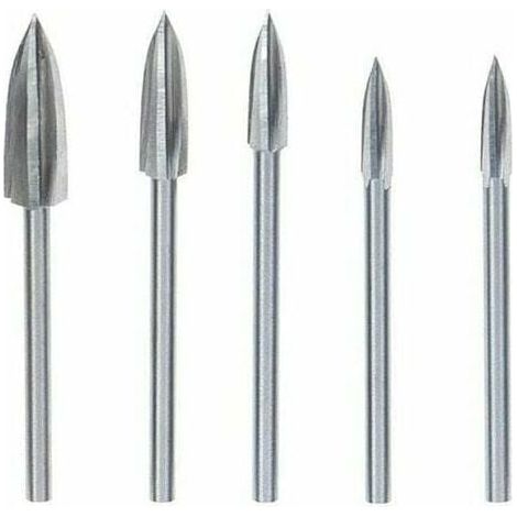 5 pièces – Outils de fraisage pour gravure et filetage, forets en carbure dur pour bois, fraises de meulage en acier, lames polyvalentes pour loisirs créatifs, travail du bois, sculpture, gravure et p
