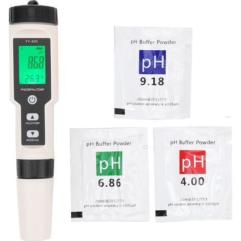 Stylo Testeur de Qualité d'Eau 4 en 1 Portable - Mesure pH, ORP, Température H2 - YY-400 (1/5)