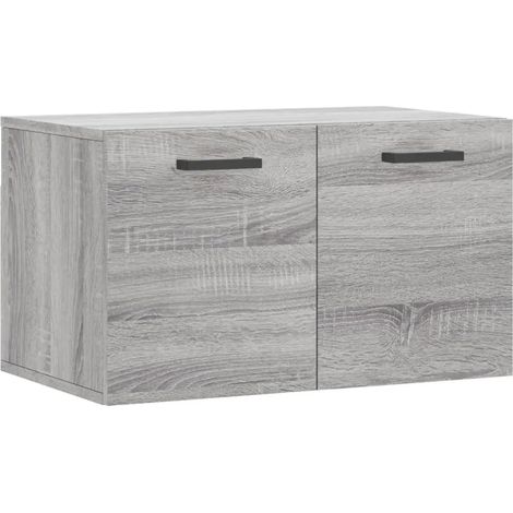 Armario de pared práctico almacenamiento decorativo 60 x 36,5 x 35 cm madera contrachapada gris 020048842 (1/5)