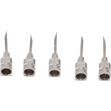 Lot de 5 boîtes d'aiguilles de seringue vétérinaire en inox pour animaux, volailles, bovins et porcins, accessoires aiguille 12x15 (1/5)
