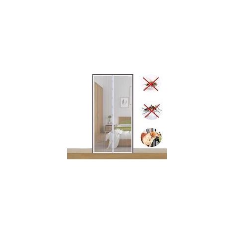 Moustiquaire sur mesure porte magnétique – Maille en polyester résistante – 80 x 210 cm – Installation facile sans outils (1/3)