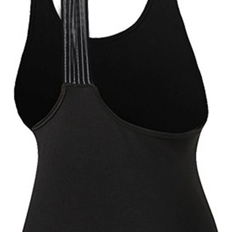 Ärmelloses Sport-Tanktop für Damen, T-Shirt, offener Rücken, lockere Passform, Yoga-Top, Damen-Rad-/Lauf-T-Shirt, schwarz, Größe M. (1/4)
