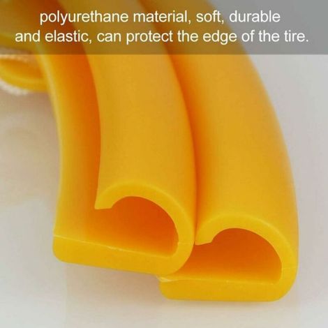 5 PCS Protection de Jante avec Trous et Cordes,Protection de Bord de Jante 19.5cm1.6cm Outil de Protection de Roue de Jante pour Mo (1/4)