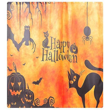 1 Stück Duschvorhang mit Halloween-Motiv für Halloween-Dekorationen