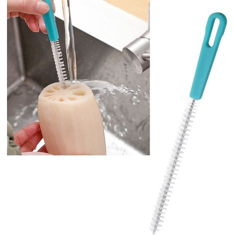 brosse de nettoyage pour paille de gobelet en acier inoxydable -Brosse à trous pour racines de lotus géantes (1/5)