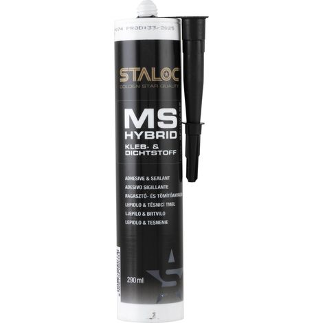 STALOC Premium Kleb- und Dichtstoff MS Hybrid schwarz universell für unzählige Verklebungen 290 ml