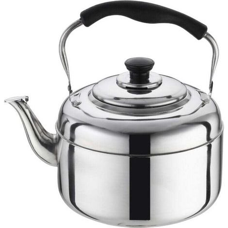 Hervidor de agua de 2 litros para estufa, tetera de acero inoxidable para estufa, hervidor de gas, mango resistente al calor, tetera de acero inoxidable