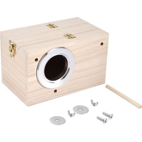 Wooden birdhouse 12x12x19.5cm, warm incubation box for pets, bird breeding box (1/5)