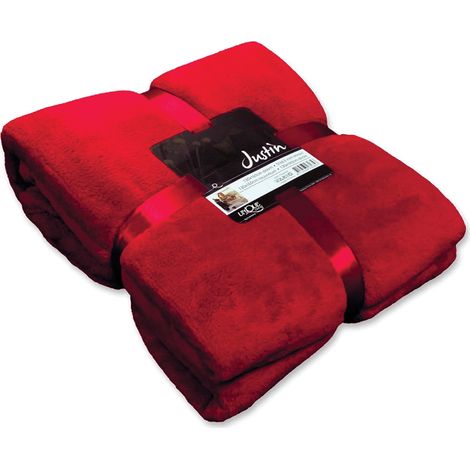 Plaid Jastin 150x200 cm rosso