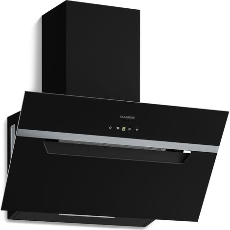 Klarstein Campana extractora BigBite sin tapa Modo extracción y recirculación Vidrio de seguridad 417 m³/h 60 cm (1/5)
