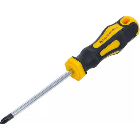 Tournevis Cruciforme PH2 100 mm - Lame 100 mm - Précision et Confort d Utilisation, Acier, Pro - D-Work (1/5)