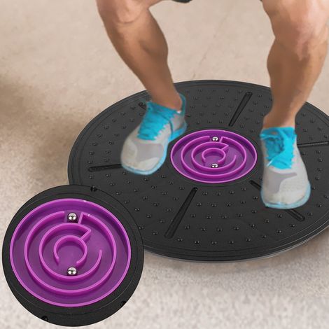 Lila Labyrinth Wackelbrett für Yoga-Training, Fitnessübungen und Stabilitätstraining