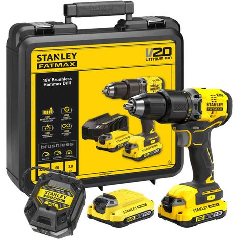 Stanley SFMCD715D2K-QW Schlagbohrmaschine Schwarz 18V (1/5)