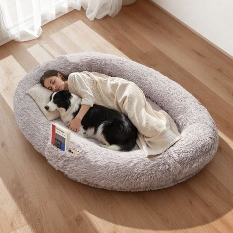 Lit pour Chien Humain 171x100x24 cm Panier Géant pour Chien en (1/5)