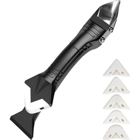 Lisseur de Joints, Calfeutrage Fenetre, Kit Joint Carrelage, Joint Carrelage Salle de Bain, pour Matériaux d'étanchéité Comme Acrylique, avec 5 têtes (1/5)
