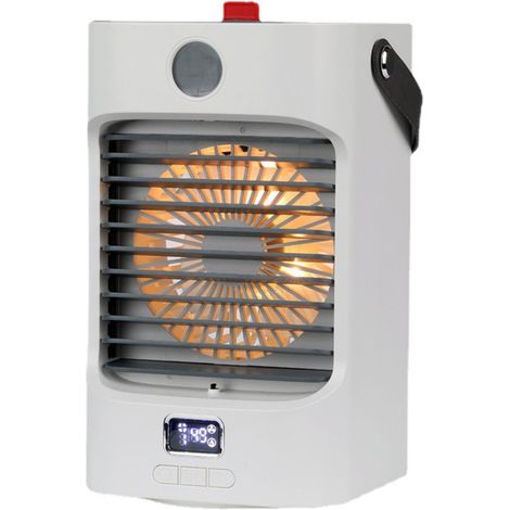 Humidificateur, climatiseur et rafraîchisseur d'air portables, rechargeable, 4000 mAh, silencieux, avec ventilateur électrique et lumière intégrée pour la maison. (1/5)