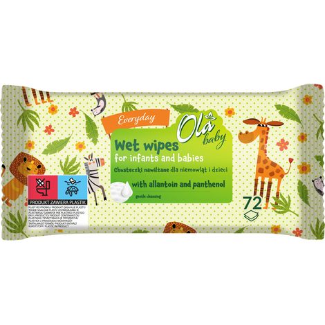 034674 HH Salviette umidificate Ola Everyday per neonati e bambini, 72 pezzi