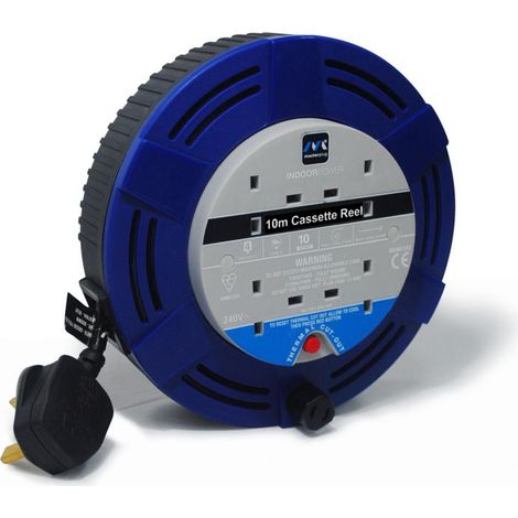 Masterplug Four Socket 10 Metre Cassette Reel (1/2)