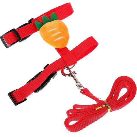 Conjunto de arnés y correa para conejos pequeños, ideal para pasear (2 unidades, colores surtidos). (1/5)