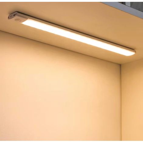 Barre lumineuse LED, éclairage sous placard magnétique sans fil, rechargeable USB, pour placards, cuisine, couloir (1/5)