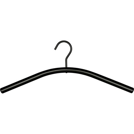 WENKO Gruccia Noa, gruccia per armadi di qualità resistente, ideale per appendere giacche e cappotti leggeri, realizzata in metallo verniciato a polvere con gancio girevole, 44,5 x 17,5 x 2 cm, nero