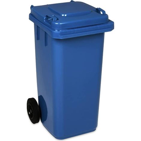 Pattumiera Bidone Portarifiuti per Raccolta Differenziata 120 Litri Colore BLU Colore Azzurro 120 Litri