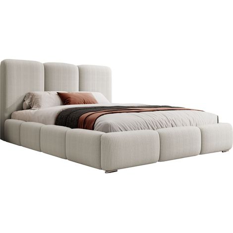 Selsey Bauro - Polsterbett 160x200 cm, mit Stauraum und Cordbezug, greige (1/3)