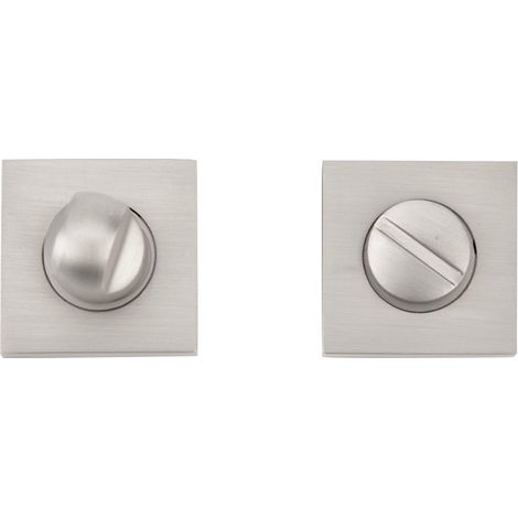 Condena acero inoxidable roseta cuadrada 35mm para puerta baño (1/2)