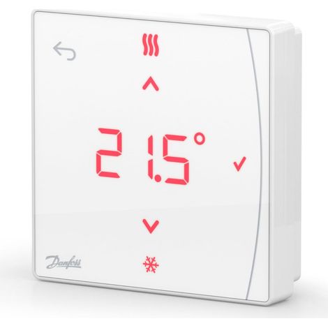 Danfoss Thermostat d'ambiance encastré Icon2 24V, avec version LED-Display, Encastré, 088U2125