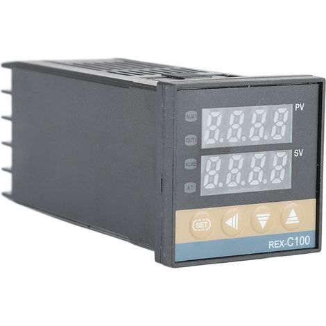 REX C100 PID-Temperaturregler-Kit, digitaler PID-Temperaturregler mit Halbleiterrelais, 100–240 V, REX C100FK02 V DN SSR DK (1/5)
