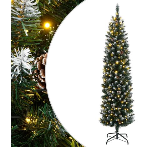 Künstlicher Weihnachtsbaum Schlank 300 LEDs 180 cm